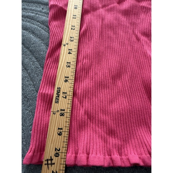 Y2k Vintage Cache Womens Pink Ribbed Top Size XS Fitted Rosettes 90s Sleeveless‎ - Picture 5 of 6